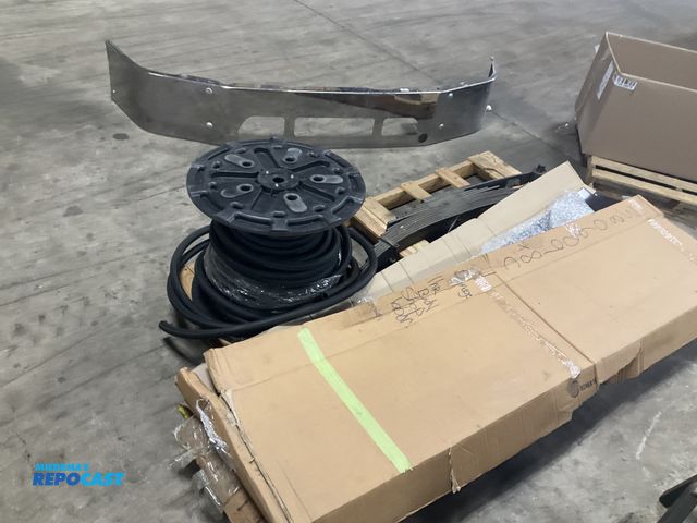Lot 2-11146 - (1) Freightliner Cascadia bumper (used), (1) leaf spring p/n 36D9194C92, (1) Collin’s bus door p/n 4...