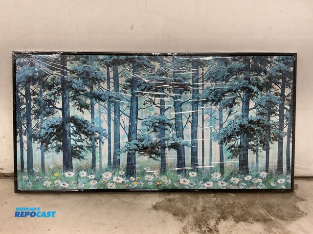 Lot 2-73423 - Outdoor Woods hangable Painting with black Wooden frame