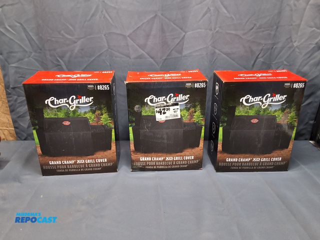 Lot 2-96019 - (3) CHAR-GRILLER GRAND CHAMP XD GRILL COVER'S