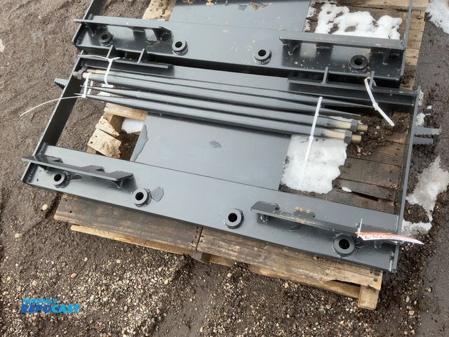 Lot 2-42383 - New JCT Bale Spear Skid Steer Attachment, Universal Quick Attach, Has Four Spears that Stick Out App...