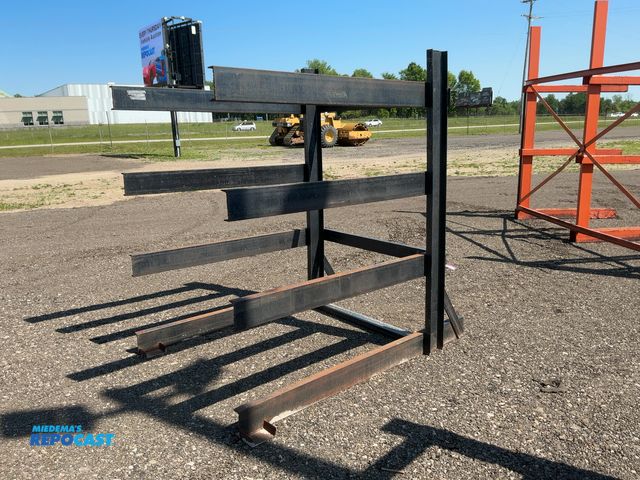 Lot 2-22848 - Metal 4-tier Cantilever Rack, welded together, arms stick out 5’, slightly bent, approx. 56”x78”x80”...