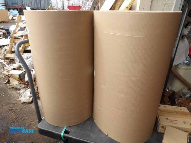 Lot 2-53001 - Lot of (2) new Corrugated wrap- brown, 36w x 250' l - each #3EVP3