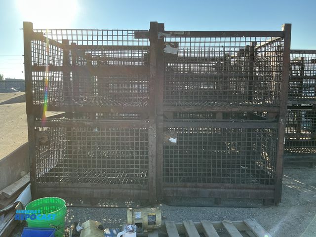 Lot 2-96871 - (4) Industrial heavy-duty industrial wire mesh storage baskets (2 stacks)