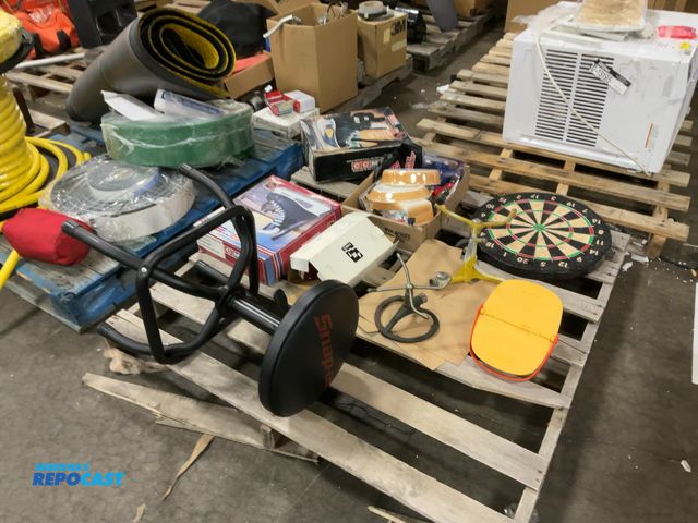 Lot 2-10174 - Lot of one Snap-On cushioned stool, a dart board, (2) pairs of CCM ice skates, plates, and more