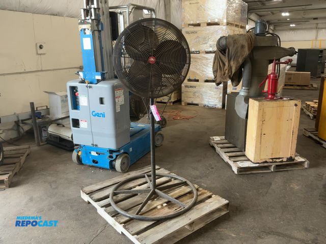 Lot 2-21447 - Dayton Pedestal Fan, 1/4hp 115 volt motor, approx. 24" diameter fan, Works