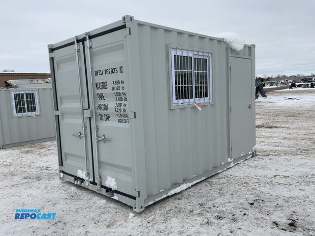 Lot 2-42733 - New 12’ Job Site Storage Container, 12’x87-1/2”x99” tall overall, Swing Doors on One End with 84” wi...