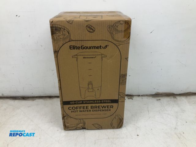 Lot 2-15037 - Elite Gourmet 40-cup stainless steel coffee brewer