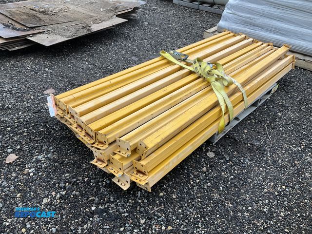 Lot 2-41207 - (26) 8’L x 3-1/4” crossbeams for tear drop pallet racking, used