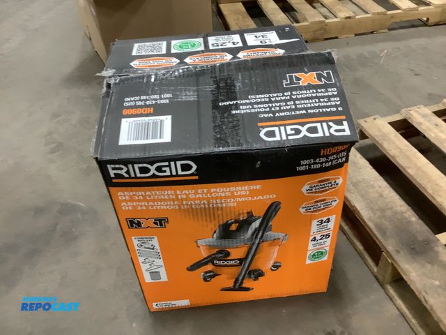 Lot 2-93621 - Ridgid 9 Gallon Wet/Dry Shop Vac Model HD0900 4.25 Peak HP (new in box, never
used, missing one acce...