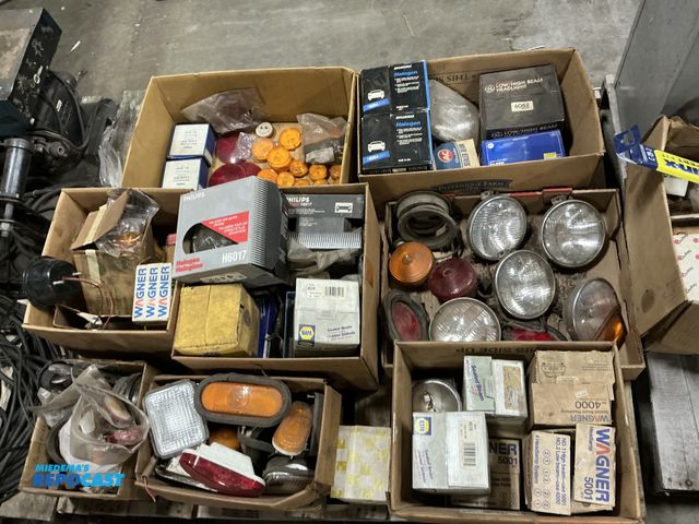 Lot 2-67673 - Skid Lot of Vintage Auto/Truck Lighting - headlights, taillights, marker lights, some NOS