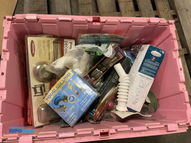 Lot 2-96526 - Tote of Assorted Household Hardware