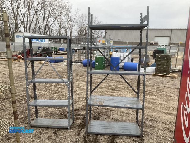Lot 2-67111 - 18" x 36" Metal Shelving  5-tier/12" x 30" metal shelving 5-tier