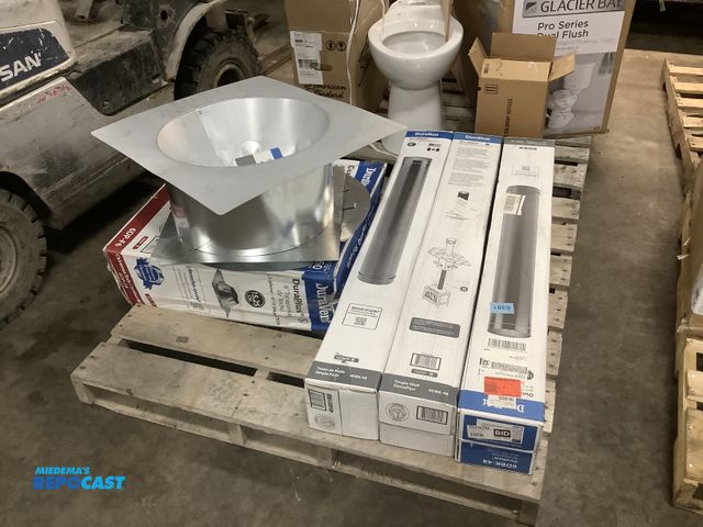 Lot 2-93829 - Lot of (3) Duravent 6” duraplus roof flashing, (3) duravent durablack 48” single wall black pipes, a...