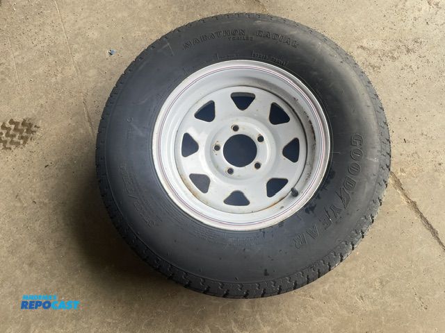 Lot 2-72748 - 1 Used Goodyear Marathon Radial trailer tire and rim, ST 215/75R14, load range C