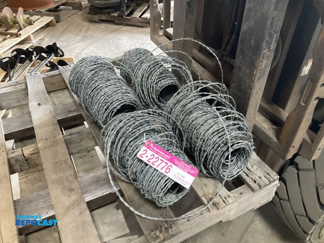 Lot 2-22776 - (4) partial rolls of barbed wire