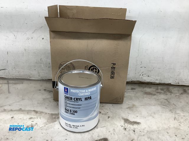 Lot 2-67939 - Lot of (4) gallon cans of Sherwin Williams high performance acrylic gloss, 6403-31906
