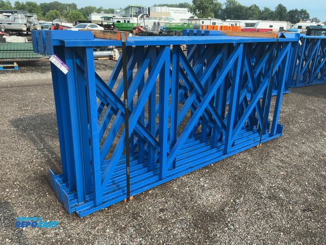 Lot 2-30579 - (7) New Unarco 54"x10' Tall Steel Heavy Duty Structural Pallet Racking Uprights, bolt together style...