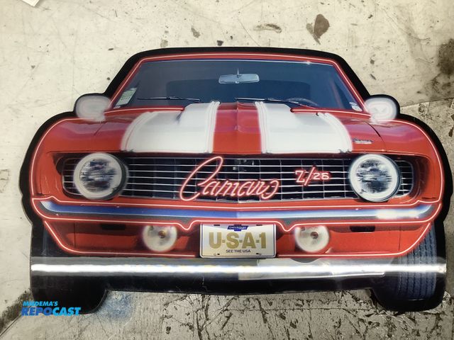 Lot 2-67025 - Lot of various Signs - includes: 16" 3-D Camaro Sign, 15" Round Metal Dome Dodge Sign, 15" Round Met...