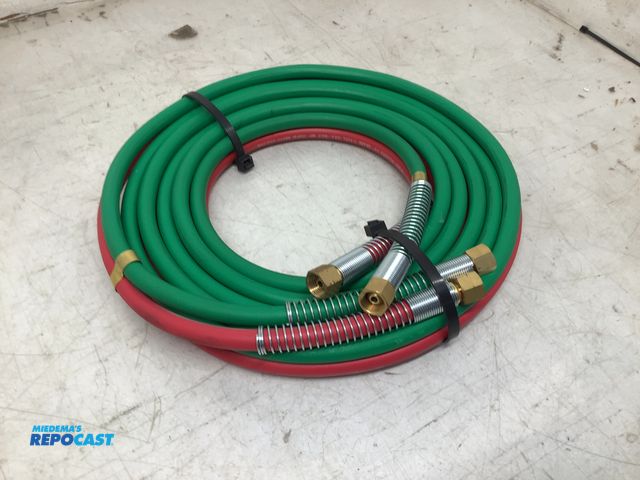 Lot 2-75099 - SPARE SP00074 OXY/ACY 1/4” GRADE T WELDING HOSE SET, 15ft