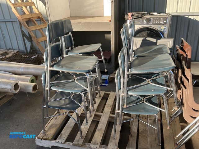 Lot 2-76380 - Skid of (12) Stackable Metal Chairs