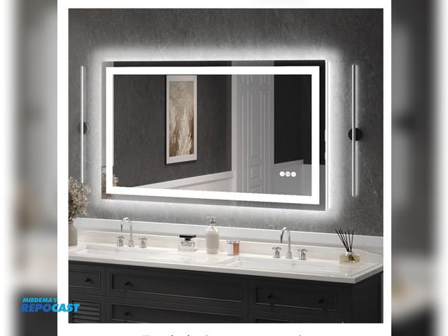 Lot 2-96436 - USHOWER 55” x 30” Tempered Glass LED Backlit Mirror