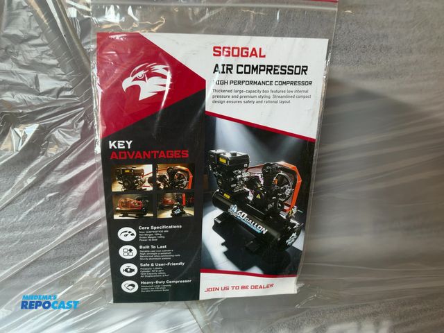 Lot 2-41939 - New SDLANCH Model S60GAL Air Compressor, 420cc Single Cylinder Gas Engine with Electric and Recoil S...