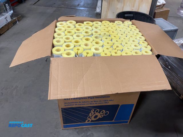 Lot 2-19621 - John’s Manville Micro-Lok HP ASJ Fiberglass Pipe Insulation