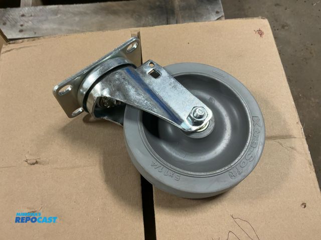 Lot 2-22073 - (8) New 5"x1.25" Xtra Soft Precision Swivel Casters, 2.5"x3.75" top plate, 350 lbs capacity
