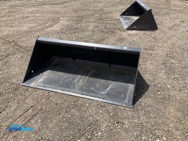 Lot 2-44016 - New old stock Paladin 48” high capacity smooth bucket for a mini skid steer, welded on cutting edge,...