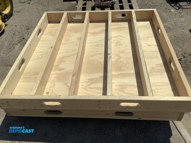 Lot 2-99247 - (2) wood platforms. Each is 5' square, 6" high