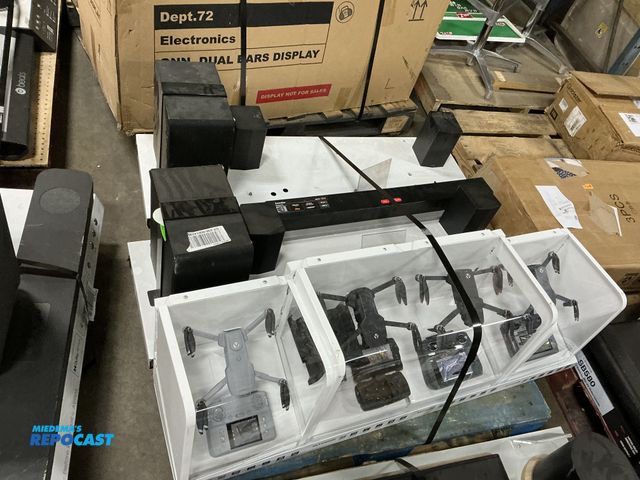 Lot 2-23927 - Skid of (2) LG Soundbar Systems and (4) Skyvision Drones with Remotes