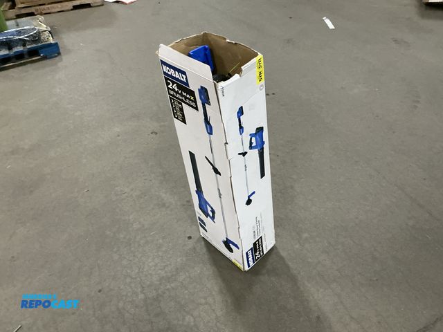 Lot 2-69115 - Kobalt Cordless Battery Powered Electric Powered Cordless blower and string trimmer combo kit.