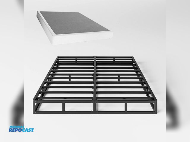 Lot 2-93773 - Black Queen Size Bed Lot of (1) Jett metal queen size bed frame black model BS03-9 9” mattress found...