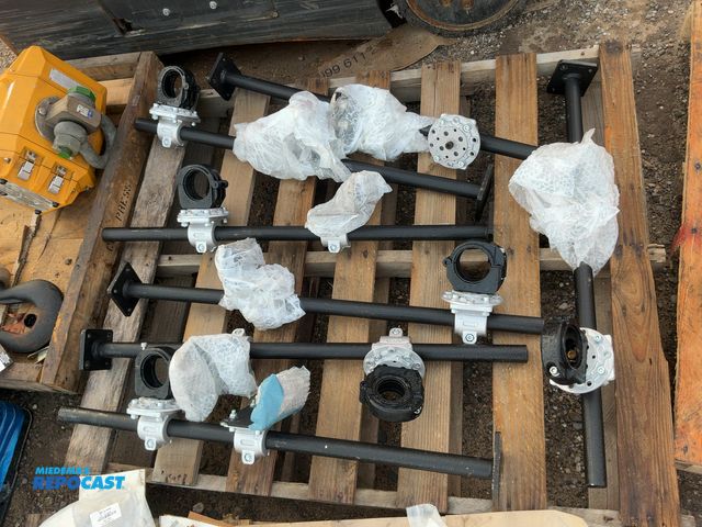 Lot 2-18051 - Skid lot of black mounting poles for unknown use