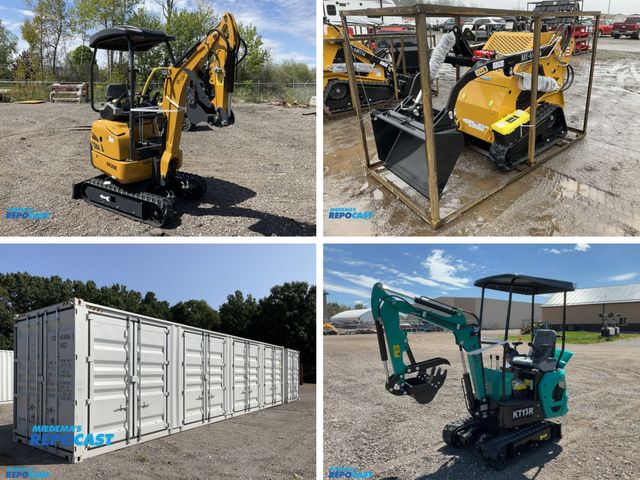 New Equipment auction, Mini Excavators, Skid Steer Attachments, Toolboxes, plus much More, and container auction. September 15, 2026
