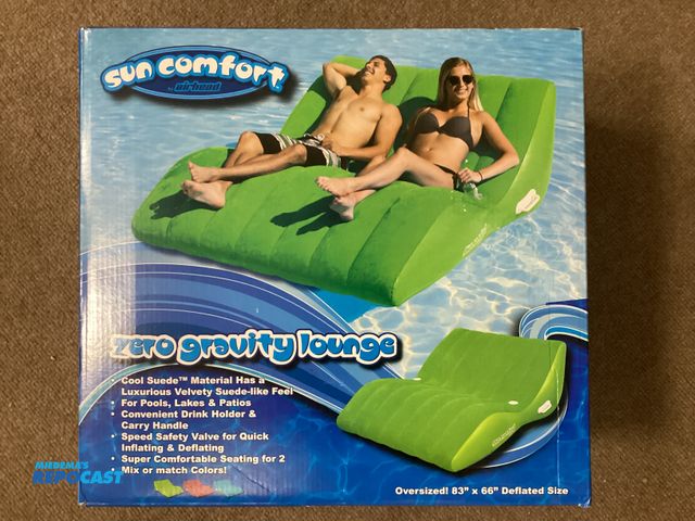 Lot 2-95886 - New Sun Comfort Zero Gravity Lounge by Airhead.   Cool Suede™ Material Has a Luxurious Velvety Suede...
