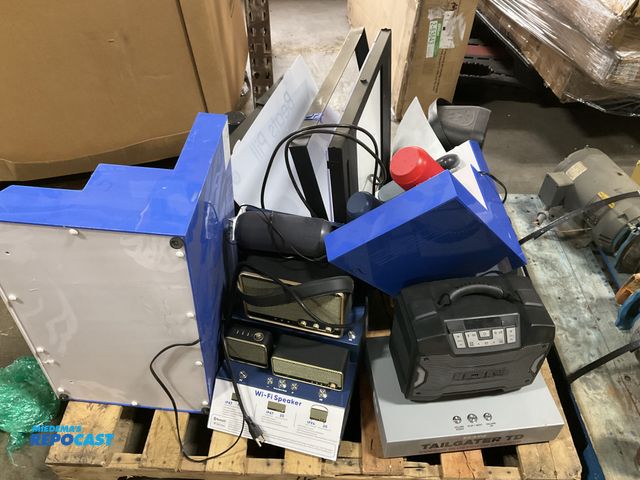 Lot 2-70608 - Skid lot of display speakers: brands include: ION Tailgate TD, WiFi speakers, Onn. Soundcore….