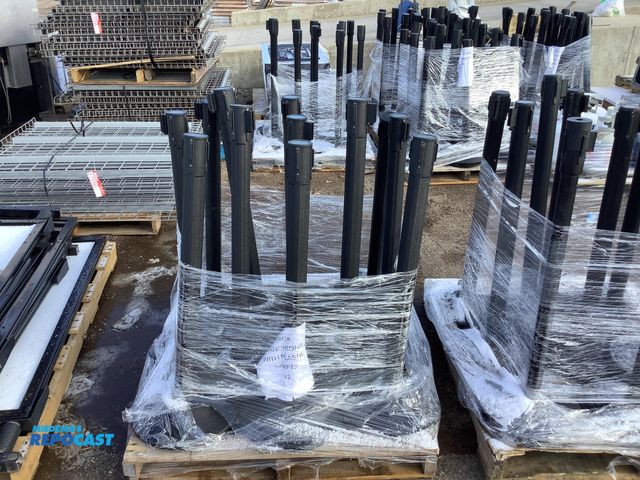 Lot 2-73397 - Skid Lot of (12) US Weight Black Stanchions with Plastic Shafts