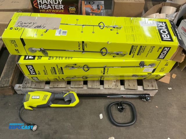 Lot 2-67034 - Lot of (3) ryobi string trimmer, POWER HEADS ONLY