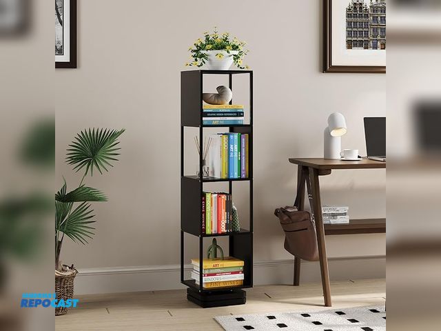 Lot 2-19894 - Suchtale Rotating Black Bookshelf - X004T8L7R