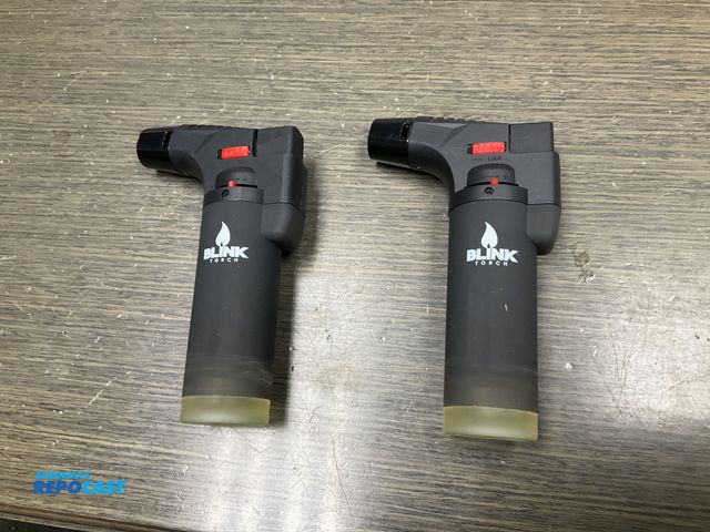 Lot 2-77653 - New Two new BLINK Torch Gun butane gas torch lighters. 1300° blue flame, adjustable flame, butane re...
