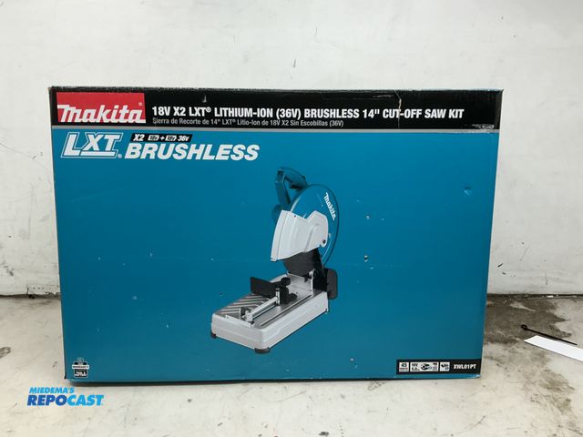 Lot 2-35438 - Makita XWL01PT LXT Brushless 18v Lithium-ion 14” cut-off kit
