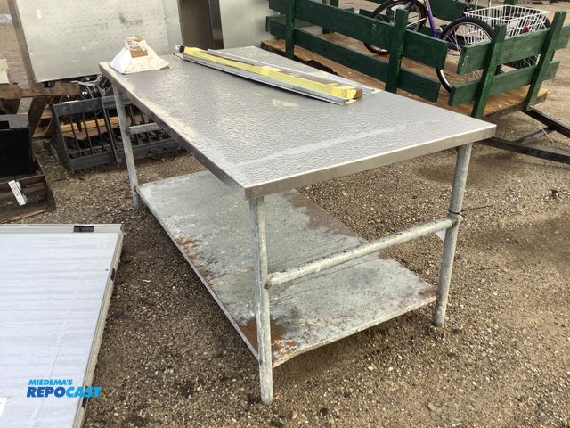 Lot 2-93551 - Lot of (1) metal counter measuring 34” x 36” x 72”.