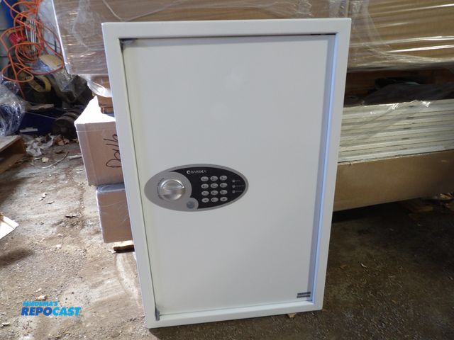 Lot 2-53121 - new digital key cabinet, wall mount, 26"h x 17"w x 5"d, 144 key capacity, includes key tags and (2) ...