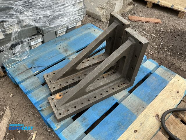 Lot 2-63121 - L shape heavy cast iron machine angle plates 24” x 16” x 7”