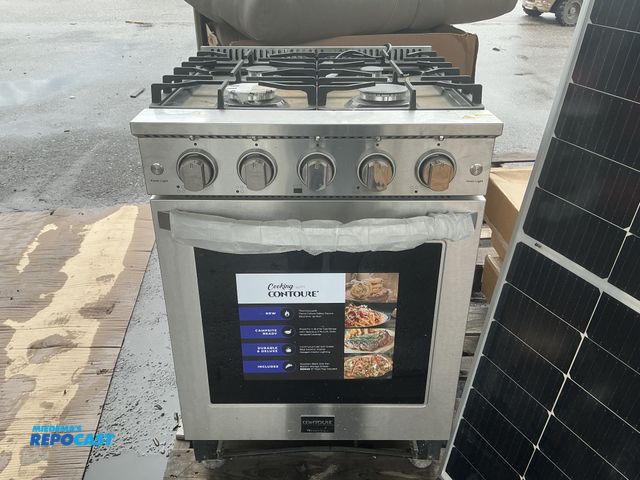 Lot 2-24560 - Contoure oven and stove measuring 3’ x 2’ x 2’