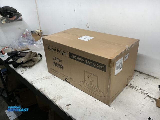 Lot 2-19397 - 8 Super Bright LED High Bay Shop Light, 240W, 120VAC