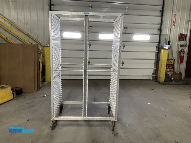 Lot 2-23870 - (1) 42” width x 60.5” height x 26” depth stainless steel double bread rack.