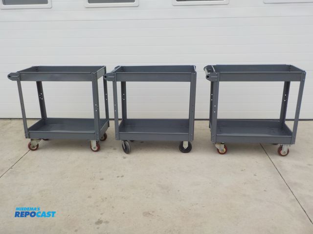 Lot 2-33897 - Lot of (3) Industrial Service Carts, Castors, 30'' x 15'' x 32'' Tall