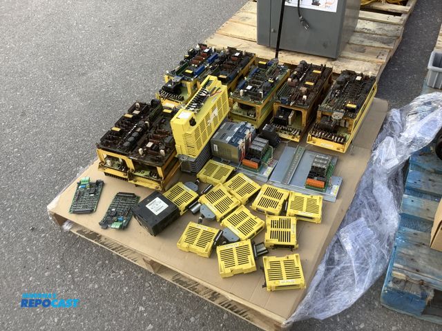 Lot 2-93930 - Lot of circuit boards, Fanuc AO3B-0815-C003I/O Modules, Fanuc Servo amplifier modules, and more